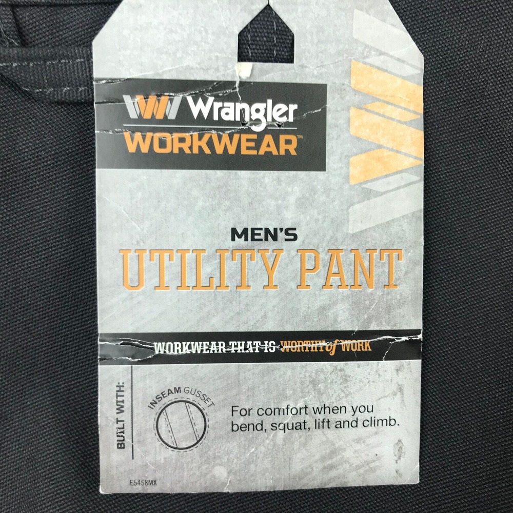 Wrangler 42 X 30 Workwear Utility Work Pants ~ Cargo Pocket ~ Dark Gray New Tags - Picture 3 of 10